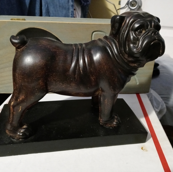 🐶🐕VINTAGE WOOD BULLDOG STATUE 🐕ANIMAL LOVER GIFT GIVING ITEM🐎 - Picture 2 of 16